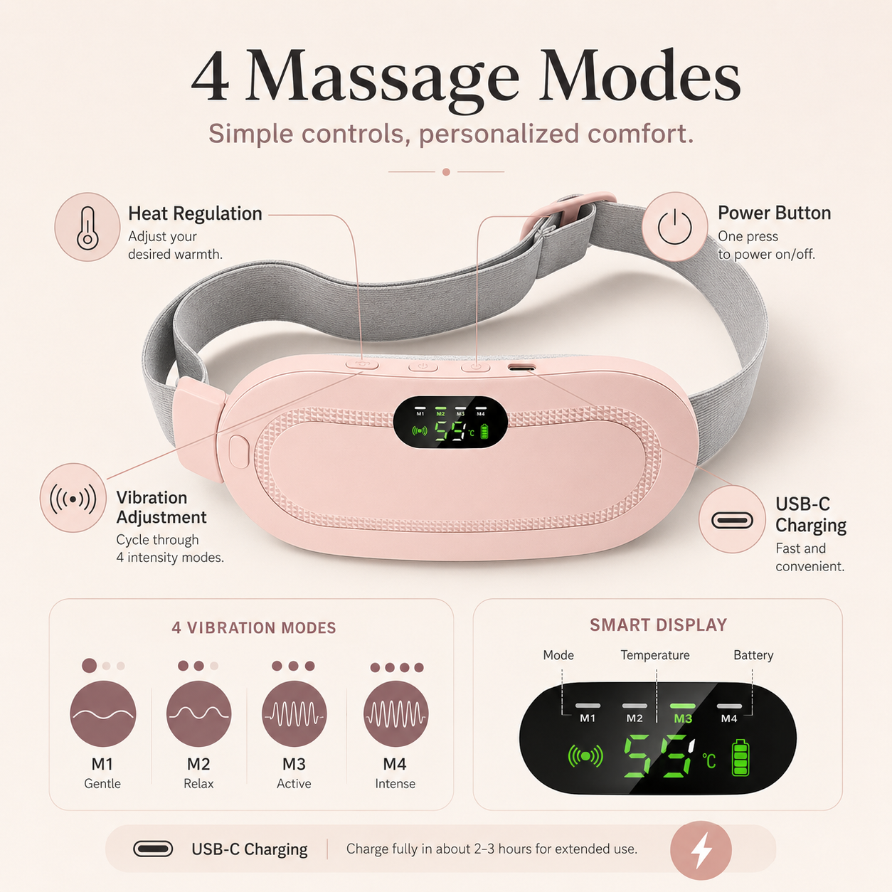 The Calm Wrap™ — Cordless Heat + Massage